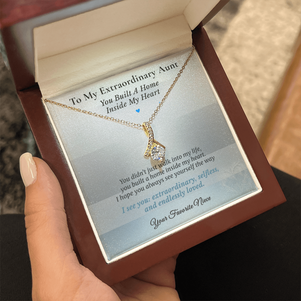 Aunt Necklace Keepsake Gift | You Are So Special To Me | Message Card Crystal Pendant