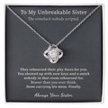Strong Woman Necklace Divorce Gift From Sister | Message Card | Knot Pendant