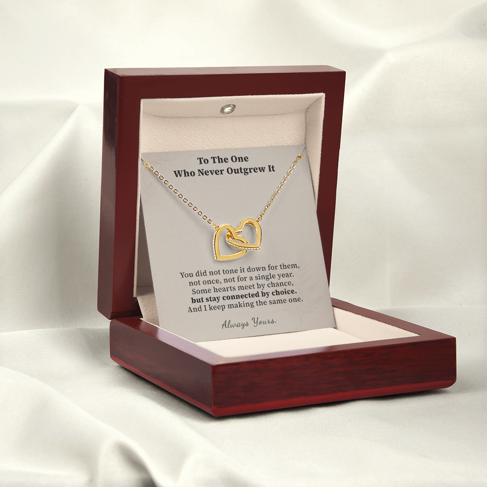Spooky Soulmate Necklace Anniversary Gift For Her | Message Card | Two Hearts Gothic Keepsake