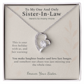 Sister In Law Necklace Wedding Gift From His Sister | Message Card | Heart Pendant Keepsake