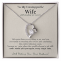 Breast Cancer Survivor Wife Necklace Encouragement Gift From Husband | Message Card | Heart Pendant