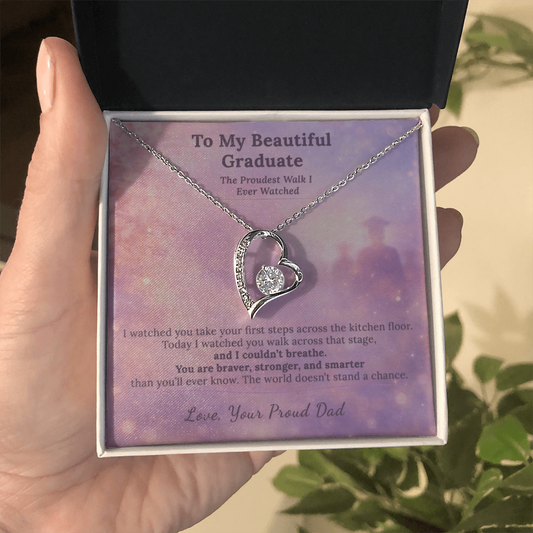 Daughter Graduation Necklace Gift From Dad The Proudest Walk