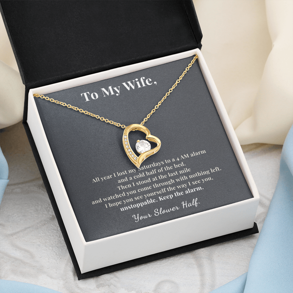 Runner Wife Necklace Marathon Finisher Gift From Husband | Message Card | Heart Pendant Keepsake