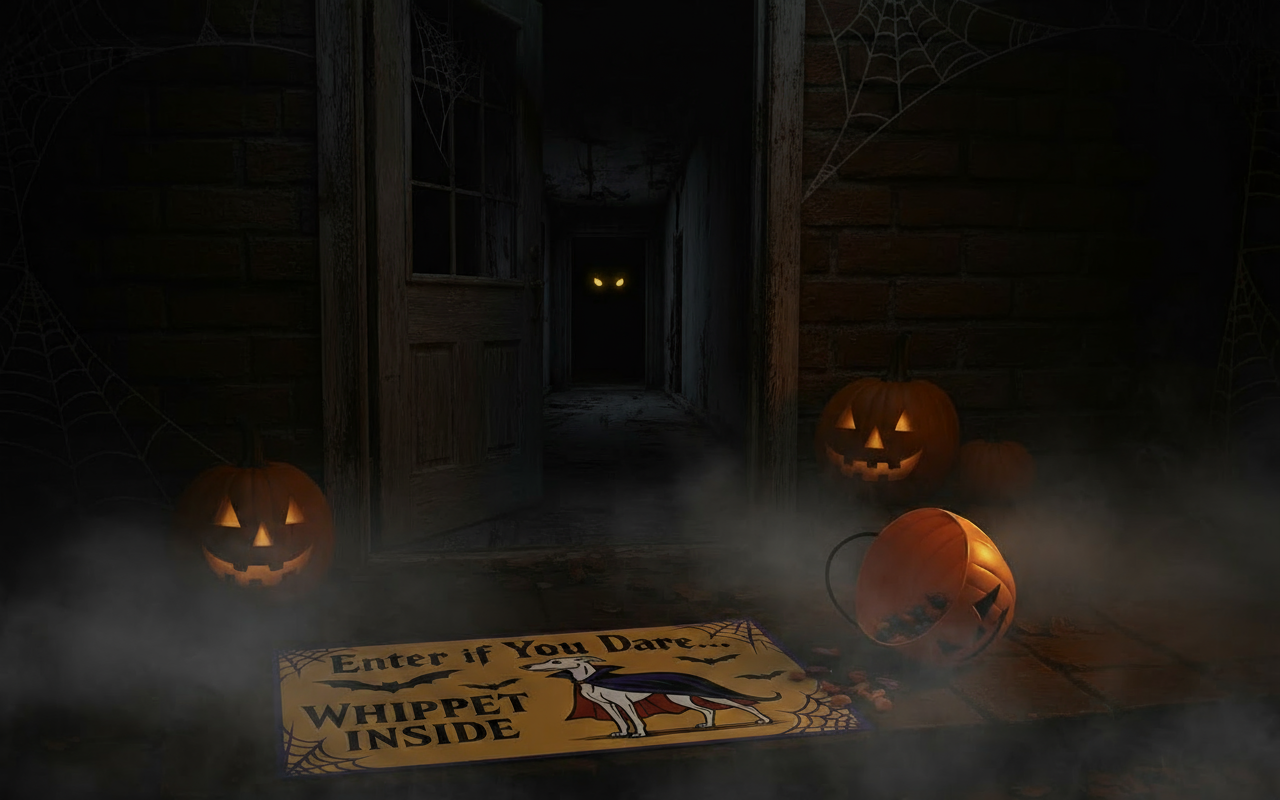 Enter if You Dare – Whippet Inside Welcome Mat | Funny Dog Lover Gift