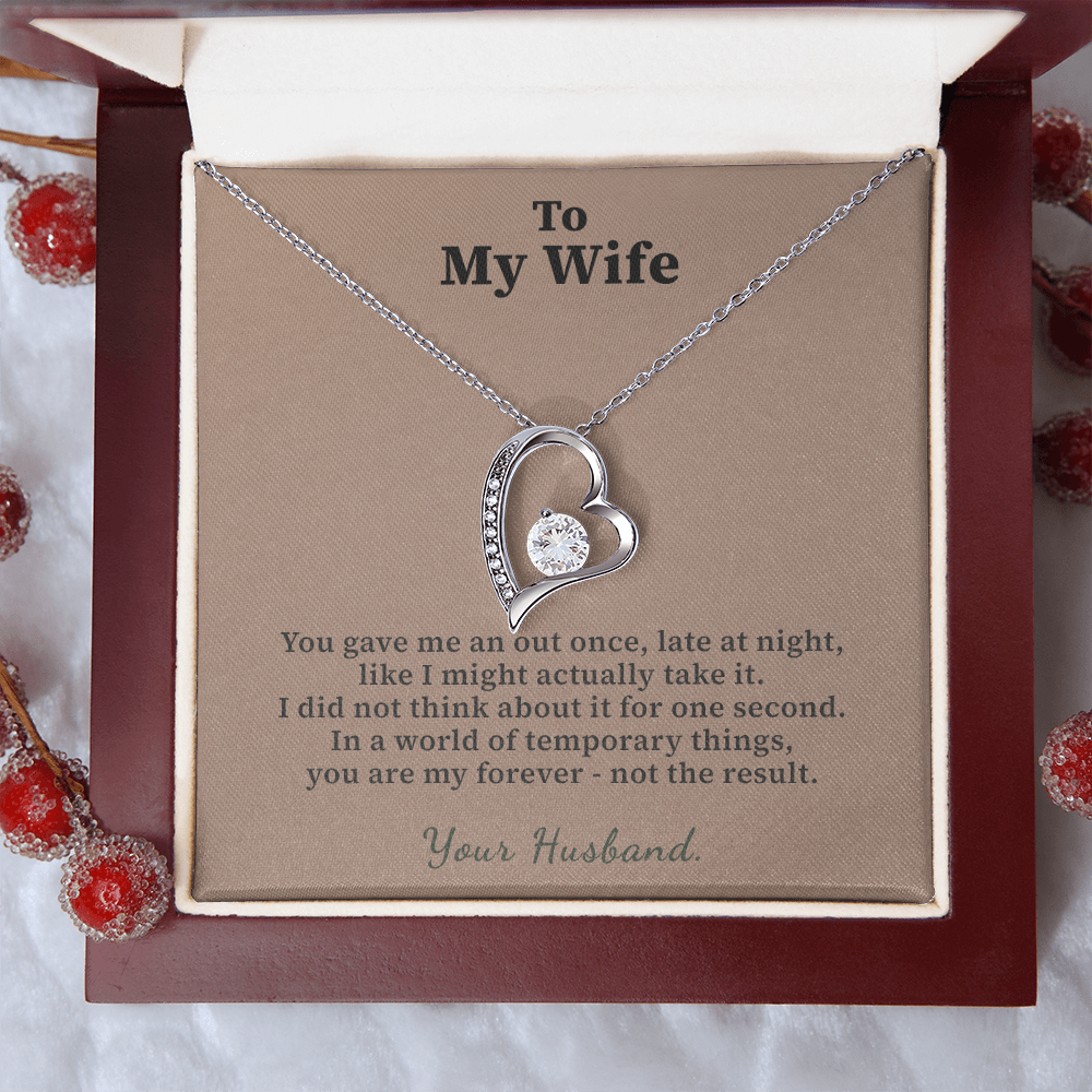 IVF Wife Necklace Encouragement Gift From Husband | Message Card | Heart Pendant Keepsake