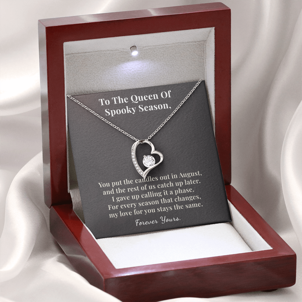 Goth Girlfriend Necklace Romantic Gift From Boyfriend | Message Card | Heart Pendant Keepsake