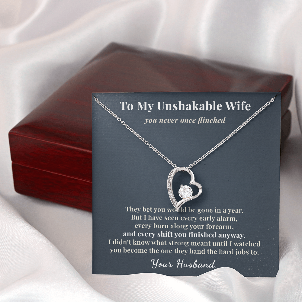Welder Wife Necklace Appreciation Gift From Husband | Message Card | Heart Pendant Keepsake