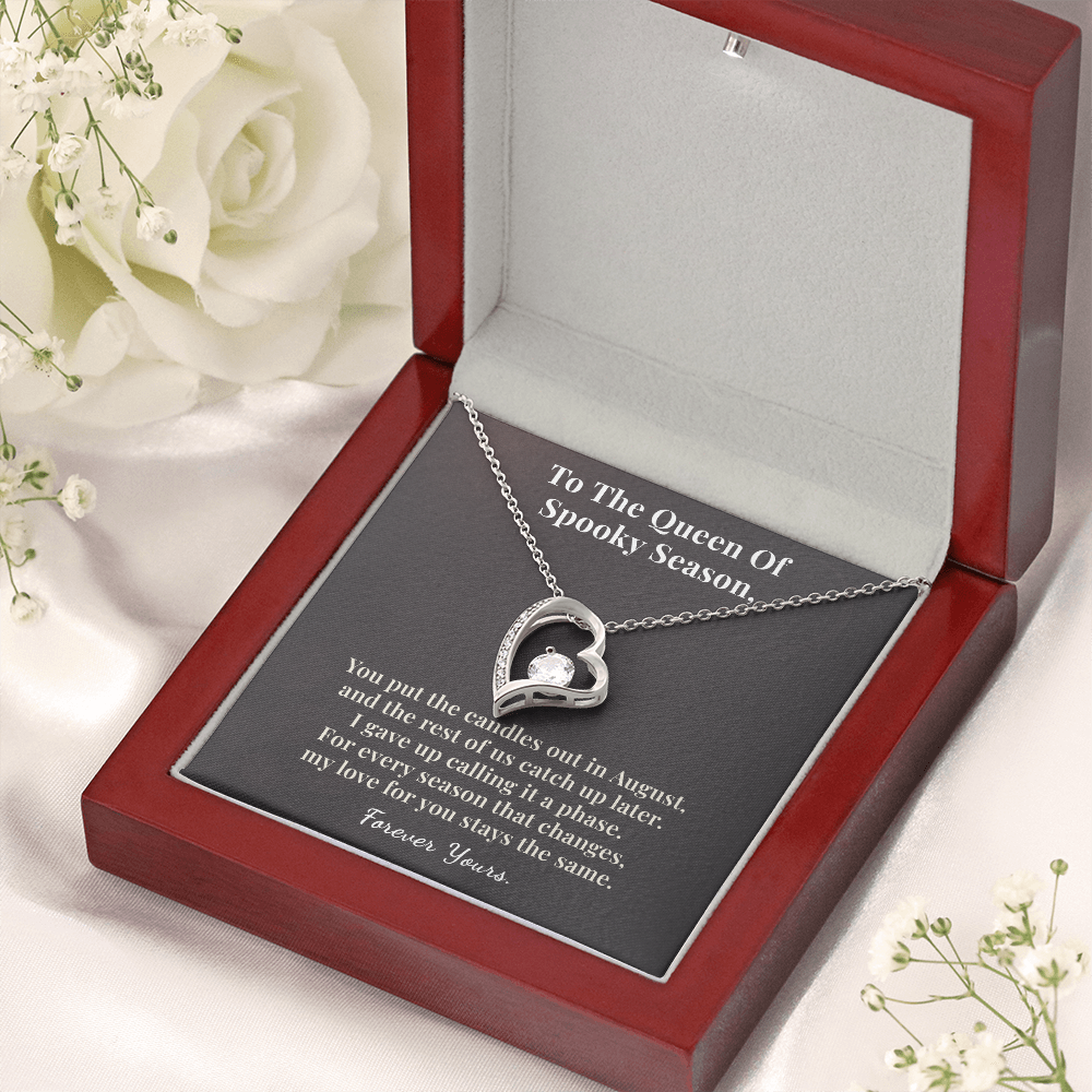 Goth Girlfriend Necklace Romantic Gift From Boyfriend | Message Card | Heart Pendant Keepsake