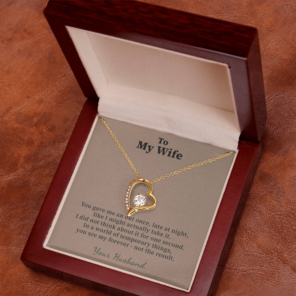 IVF Wife Necklace Encouragement Gift From Husband | Message Card | Heart Pendant Keepsake