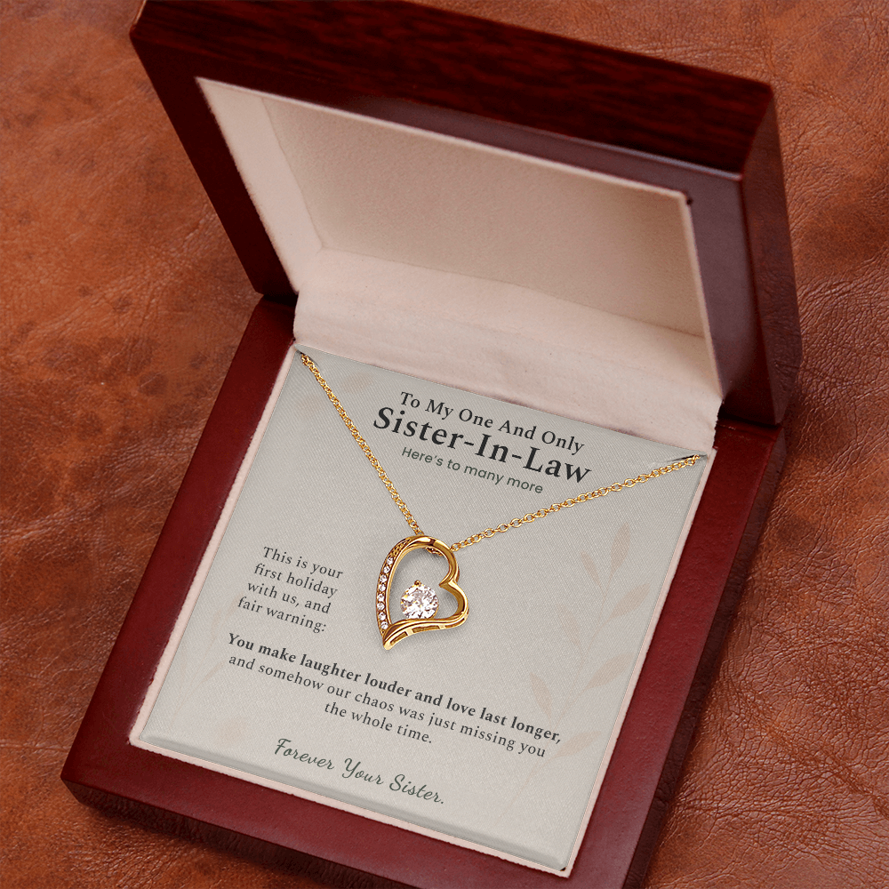 Sister In Law Necklace Wedding Gift From His Sister | Message Card | Heart Pendant Keepsake