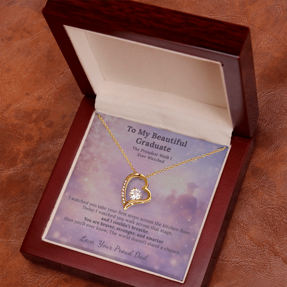 Daughter Graduation Necklace Gift From Dad The Proudest Walk
