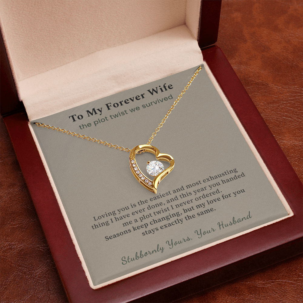 Soulmate Necklace Cancer Free Gift From Husband | Message Card | Heart Pendant Survivor Wife