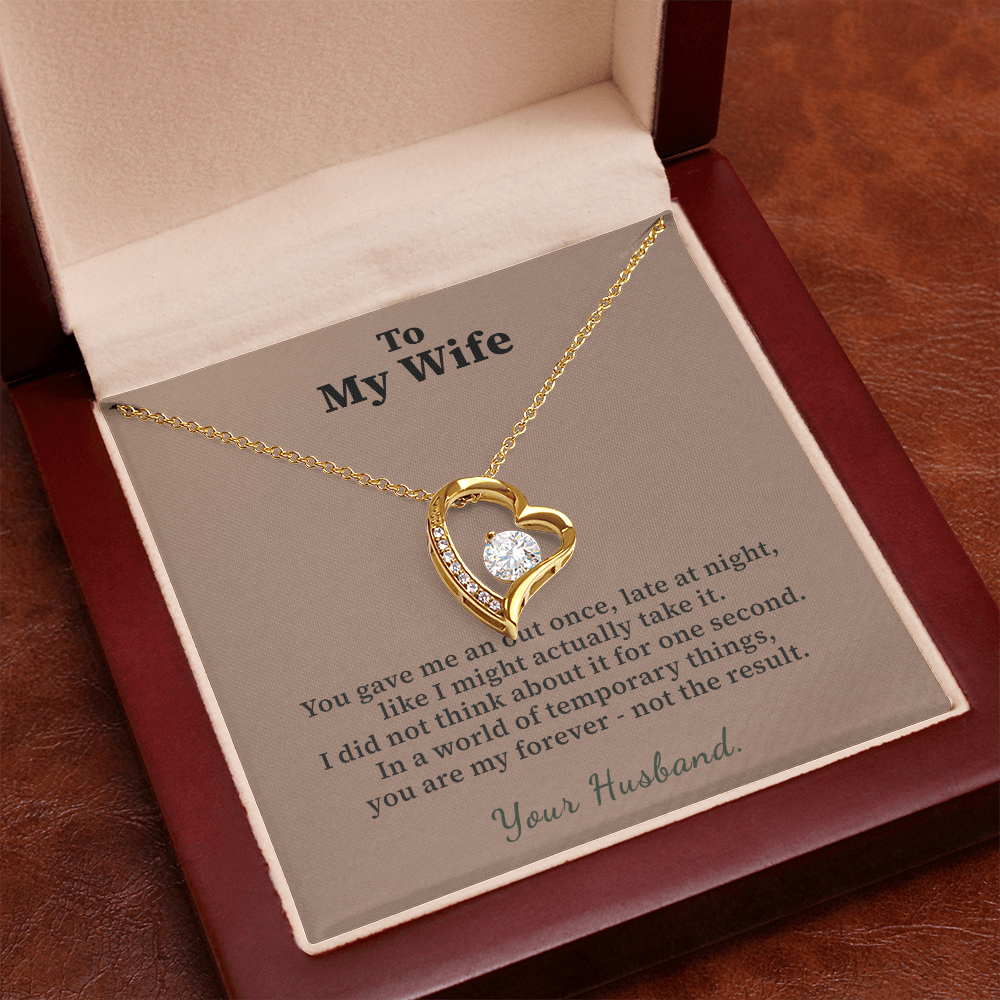 IVF Wife Necklace Encouragement Gift From Husband | Message Card | Heart Pendant Keepsake