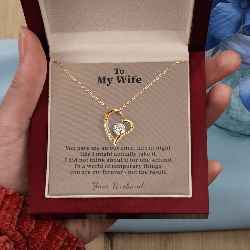 IVF Wife Necklace Encouragement Gift From Husband | Message Card | Heart Pendant Keepsake