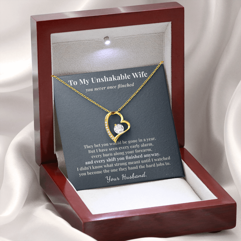 Welder Wife Necklace Appreciation Gift From Husband | Message Card | Heart Pendant Keepsake