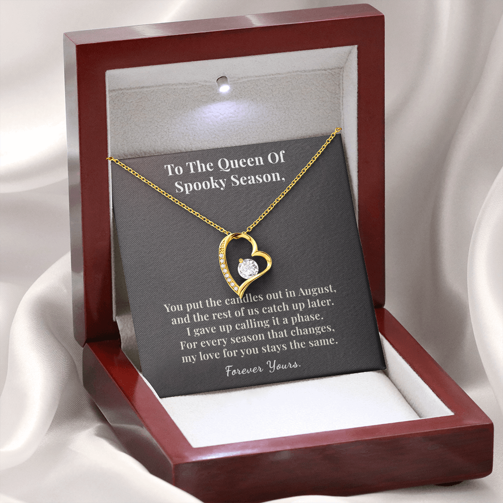 Goth Girlfriend Necklace Romantic Gift From Boyfriend | Message Card | Heart Pendant Keepsake