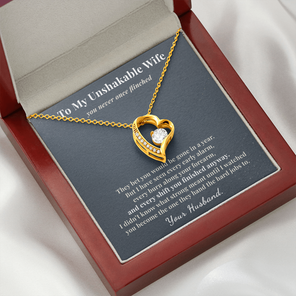 Welder Wife Necklace Appreciation Gift From Husband | Message Card | Heart Pendant Keepsake