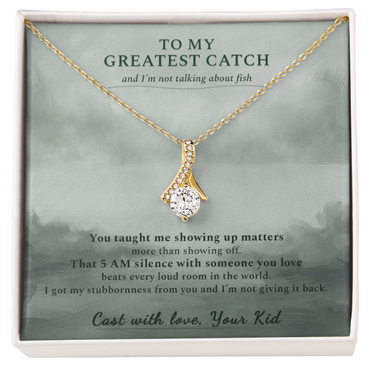 Angler Mama Necklace Appreciation Gift | Message Card | Elegant Pendant