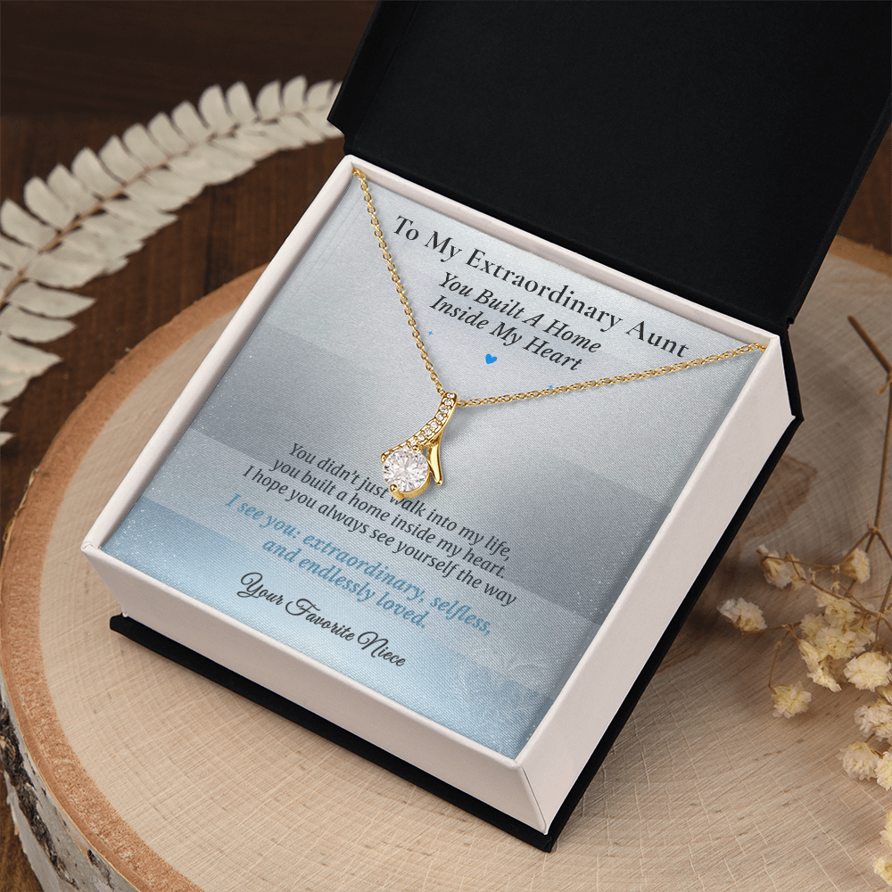 Aunt Necklace Keepsake Gift | You Are So Special To Me | Message Card Crystal Pendant