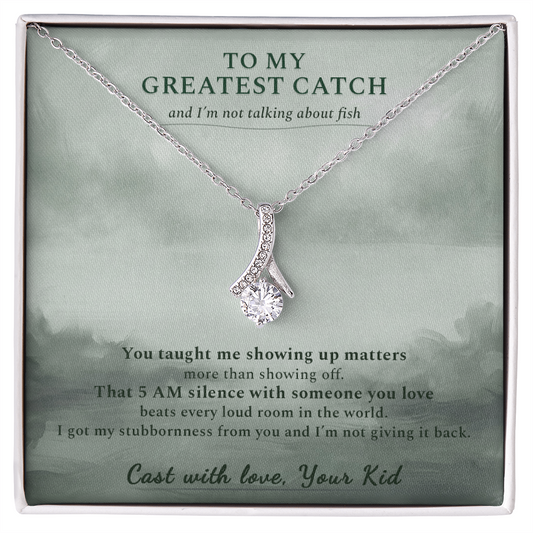 Angler Mama Necklace Appreciation Gift | Message Card | Elegant Pendant