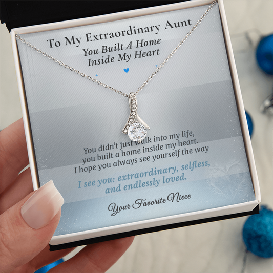 Aunt Necklace Keepsake Gift | You Are So Special To Me | Message Card Crystal Pendant