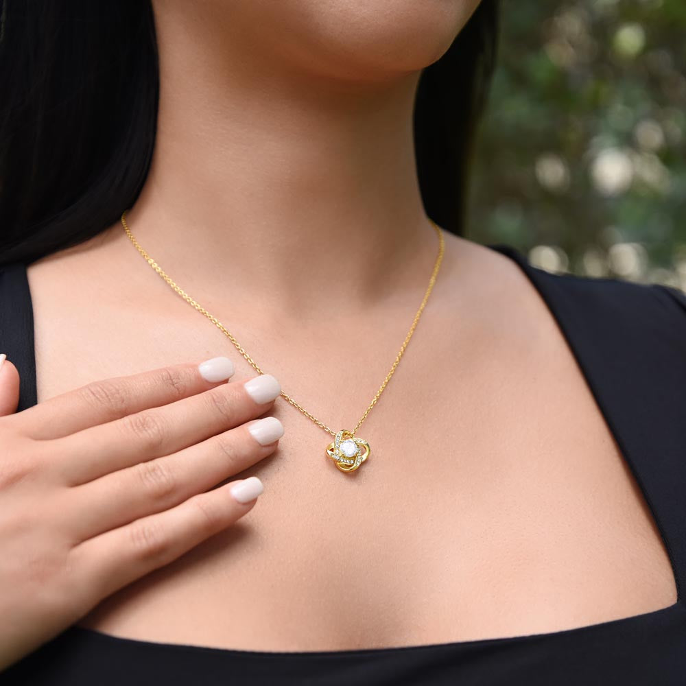 Lady Trucker Necklace Encouragement Gift | Message Card | Knot Pendant From Husband