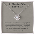 Cancer Survivor Mom Necklace Remission Gift From Daughter | Message Card | Knot Pendant Keepsake