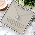 Best Friend Cancer Survivor Necklace Thank You Gift | Message Card | Knot Pendant Bestie
