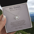 Sister Who Lost Mom Necklace Sentimental Gift | Message Card | Knot Pendant From Sister