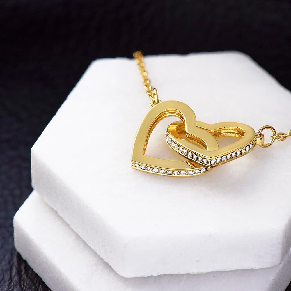 Bride Necklace Welcome Gift From Sister In Law | Message Card | Two Hearts Pendant