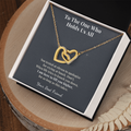 Best Friend Necklace Mother Loss Gift From Friend | Message Card | Two Hearts Pendant
