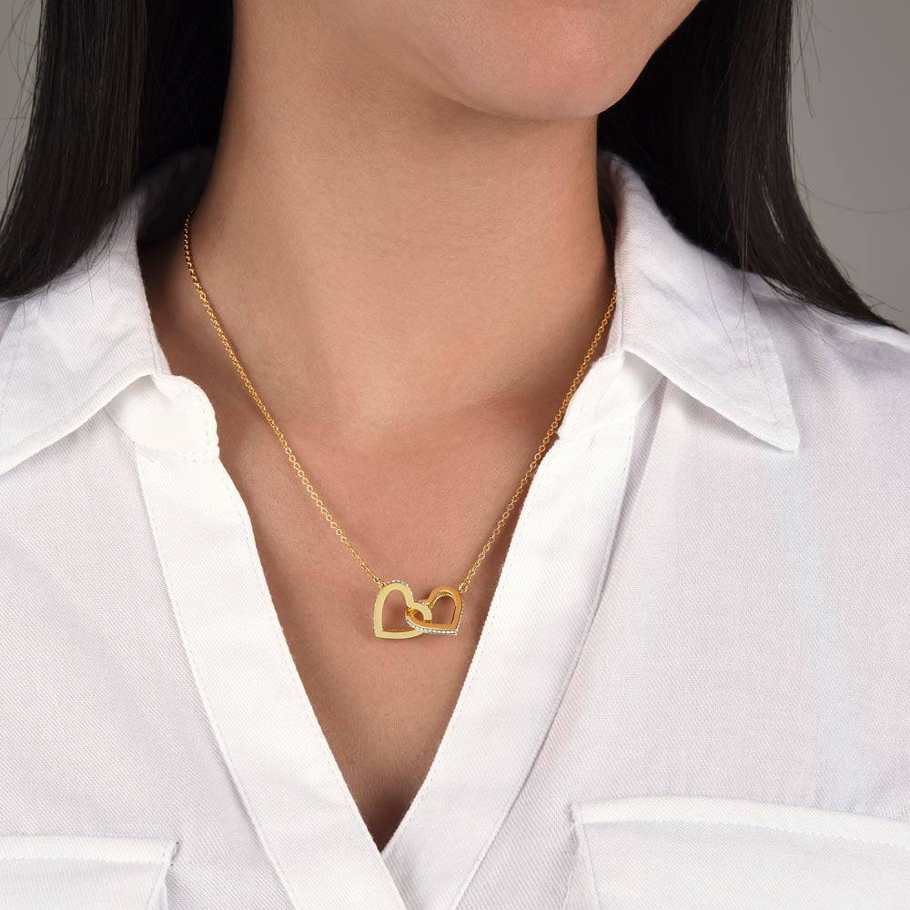 Electrician Daughter Necklace Graduation Gift From Dad | Message Card | Two Hearts Pendant
