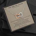 Half Marathon Runner Necklace Race Finisher Gift From Run Crew | Message Card | Two Hearts Pendant