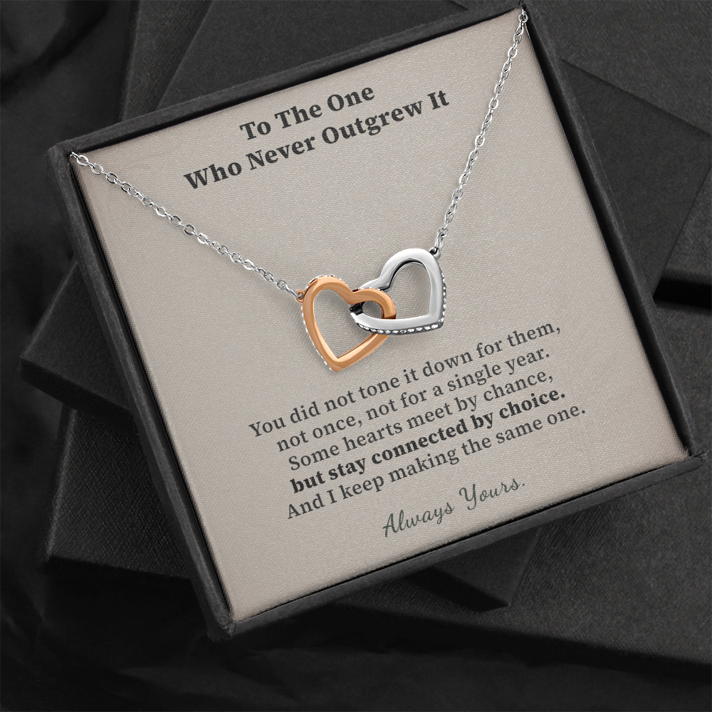 Spooky Soulmate Necklace Anniversary Gift For Her | Message Card | Two Hearts Gothic Keepsake
