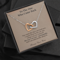 Daughter Sobriety Necklace Gift From Mom | Message Card | Two Hearts Pendant Milestone