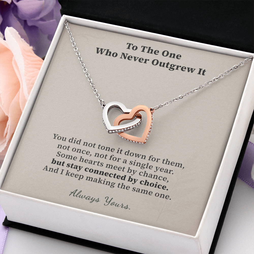 Spooky Soulmate Necklace Anniversary Gift For Her | Message Card | Two Hearts Gothic Keepsake