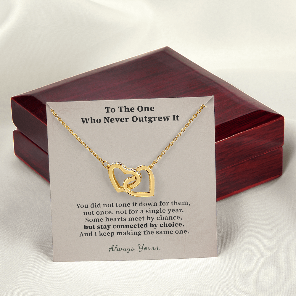 Spooky Soulmate Necklace Anniversary Gift For Her | Message Card | Two Hearts Gothic Keepsake