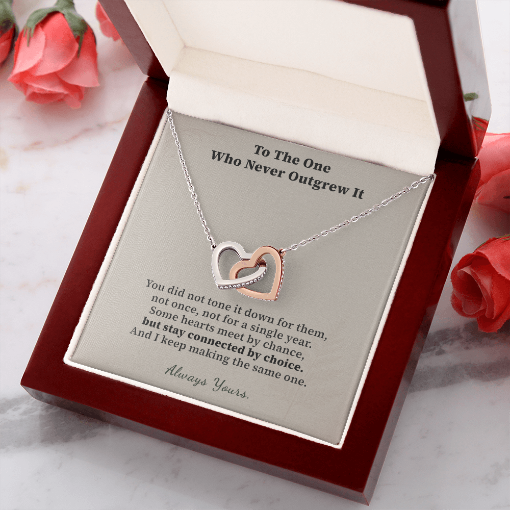 Spooky Soulmate Necklace Anniversary Gift For Her | Message Card | Two Hearts Gothic Keepsake