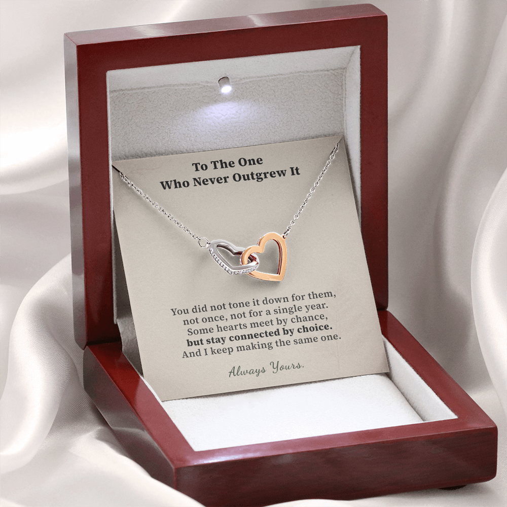 Spooky Soulmate Necklace Anniversary Gift For Her | Message Card | Two Hearts Gothic Keepsake