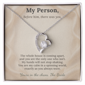 Best Friend Necklace Wedding Day Gift From Bride | Message Card | Heart Pendant Keepsake