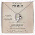 Adult Daughter Necklace Encouragement Gift From Mom | Message Card | Heart Pendant Keepsake
