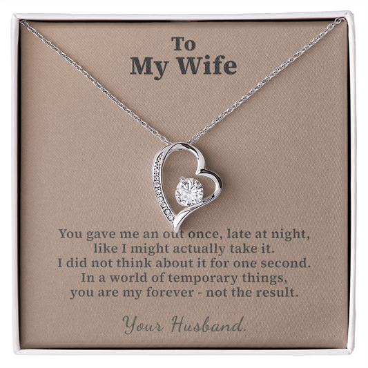 IVF Wife Necklace Encouragement Gift From Husband | Message Card | Heart Pendant Keepsake