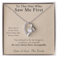 Bridesmaid Necklace Appreciation Gift From Bride | Message Card | Heart Pendant Keepsake