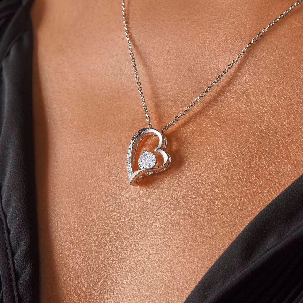 Motherless Daughter Necklace Sympathy Gift From Husband | Message Card | Heart Pendant Keepsake