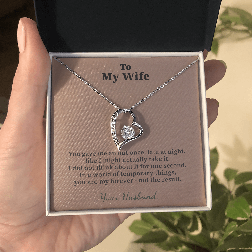 IVF Wife Necklace Encouragement Gift From Husband | Message Card | Heart Pendant Keepsake