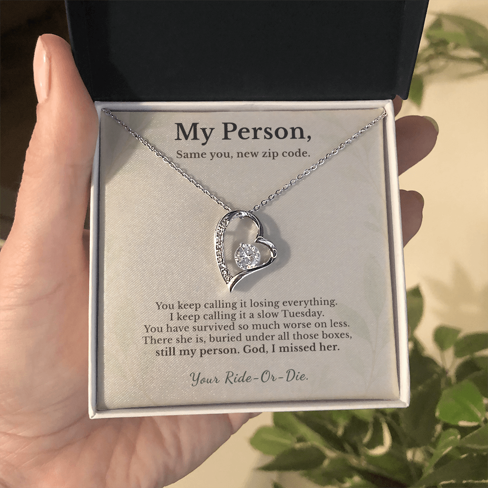 Best Friend Necklace Fresh Start Gift Encouragement | Message Card | Heart Pendant