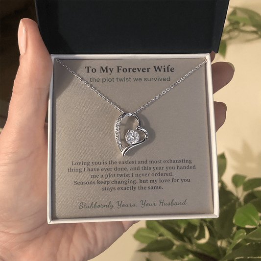 Soulmate Necklace Cancer Free Gift From Husband | Message Card | Heart Pendant Survivor Wife