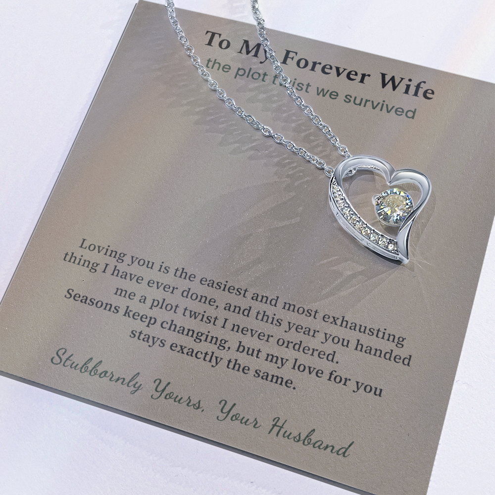 Soulmate Necklace Cancer Free Gift From Husband | Message Card | Heart Pendant Survivor Wife