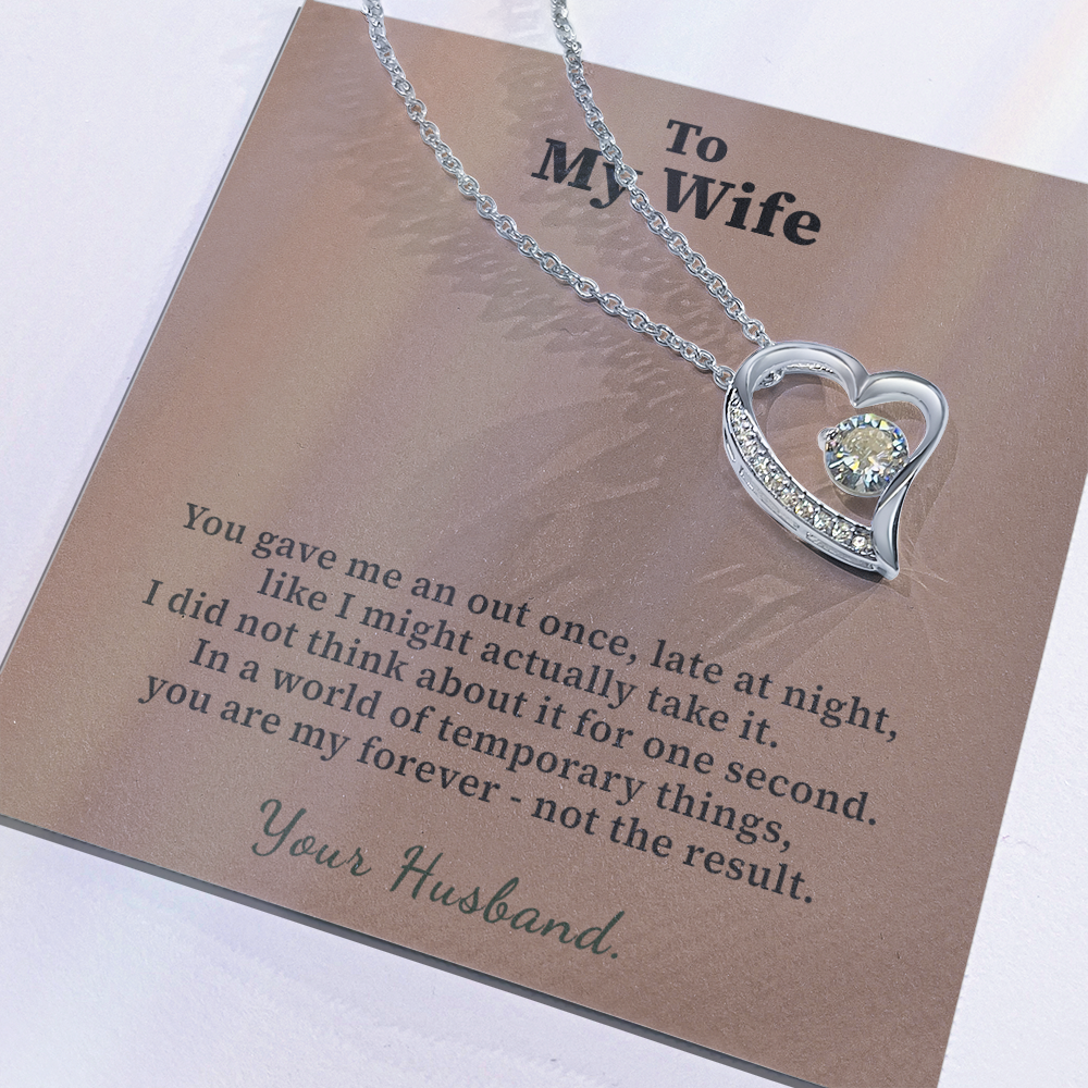 IVF Wife Necklace Encouragement Gift From Husband | Message Card | Heart Pendant Keepsake