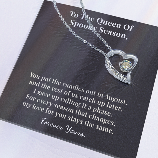 Goth Girlfriend Necklace Romantic Gift From Boyfriend | Message Card | Heart Pendant Keepsake